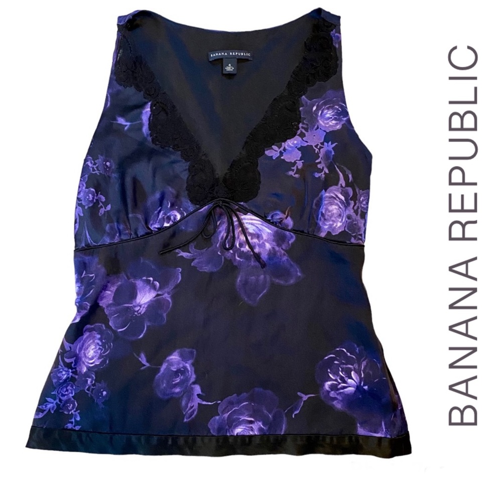 BANANA REPUBLIC Silk Empire Waisted Sleeveless Top Size 4